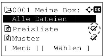 Utax P-4530DN - Datei über Box-Nummer oder Box-Namen auswählen - 1