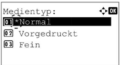 Utax P-4530DN - Medientyp für Kassetten (1 bis 5) einstellen - 2