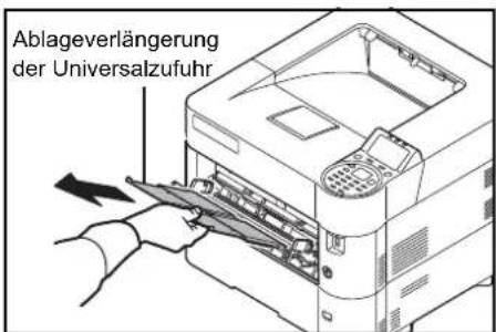 Utax P-4530DN - Briefumschläge in die Universalzufuhr einlegen - 3