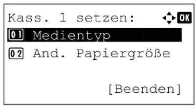 Utax P-4530DN - Auswahl des Papierformats über das Bedienfeld - 2