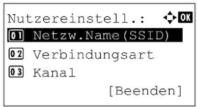 Utax P-4530DN - Benutzerdefinierte Einstellung für WLAN - 1