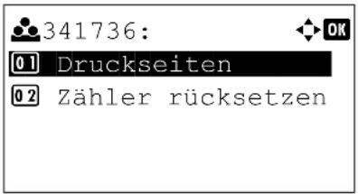 Utax P-4530DN - Zähler einer Kostenstelle löschen - 3