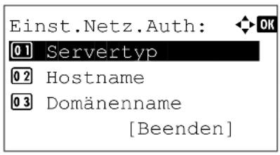 Utax P-4530DN - Authentifizierungsserver einstellen - 2