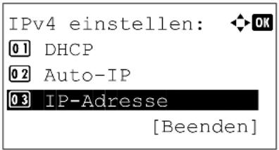 Utax P-4530DN - IP-Adresse eingeben - 2