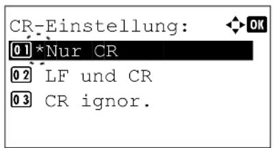 Utax P-4530DN - Wagenrücklauf (CR) festlegen - 1