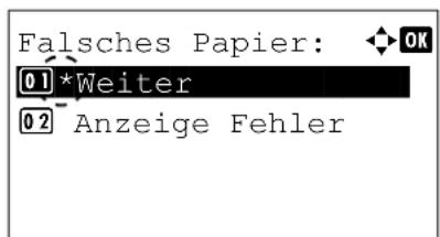 Utax P-4530DN - Format-/Medientyp-Fehler bei fester Papierquelle - 1