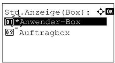 Utax P-4530DN - Standardanzeige für Dokumentenbox auswählen - 1