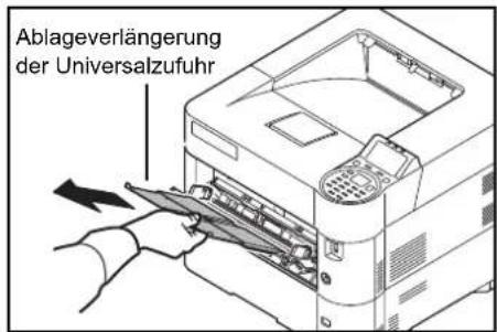 Utax P-4530DN - Papier in die Universalzufuhr einlegen - 4
