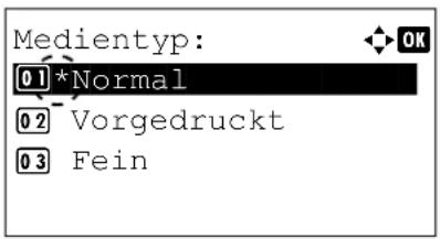 Utax P-4530DN - Einstellen eines Menüpunkts - 1
