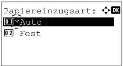 Utax P-4530DN - Einzugsart der Papierquelle festlegen - 1