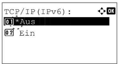 Utax P-4530DN - TCP/IP(IPv6) aktivieren/deaktivieren - 1