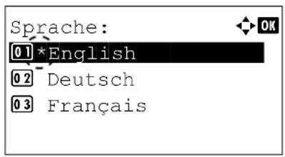 Utax P-4530DN - Anzeigesprache wählen - 1