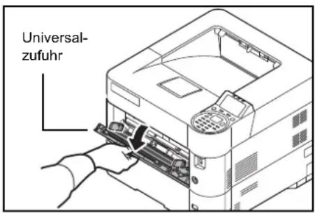 Utax P-4530DN - Papier in die Universalzufuhr einlegen - 3