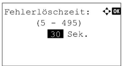 Utax P-4530DN - Rückstellzeit bei Fehler - 1