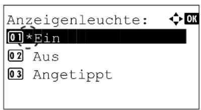 Utax P-4530DN - Hintergrundbeleuchtung der Anzeige einstellen - 1
