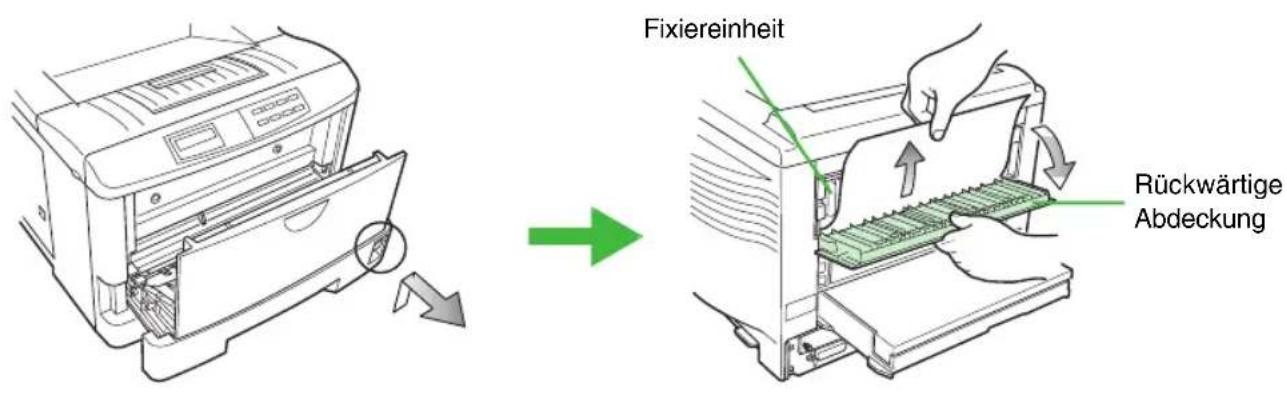 Fixiereinheit Rückwärtige Abdeckung