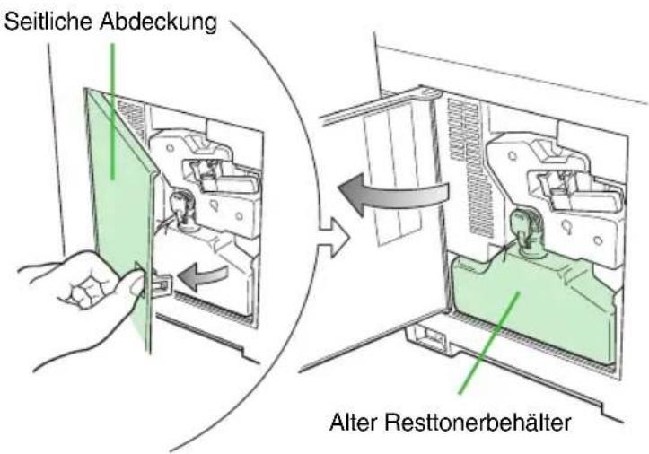 Seitliche Abdeckung Alter Resttonerbehälter