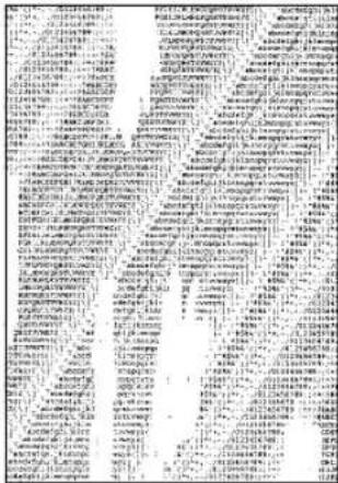 OKI C7400 - Ein länglicher Bereich schwacher Schrift erscheint. - 1