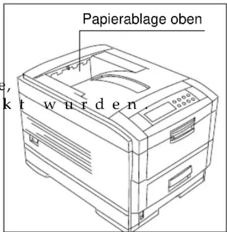 Papierablage oben kt wurden
