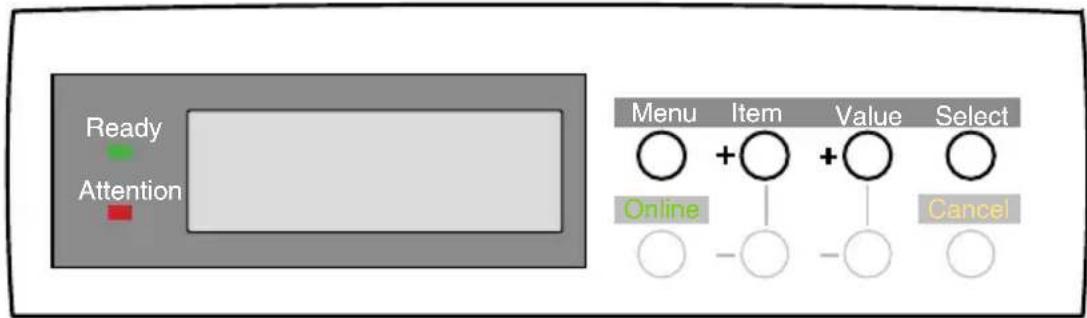 Ready Attention Menu Item Value Select Online Cancel