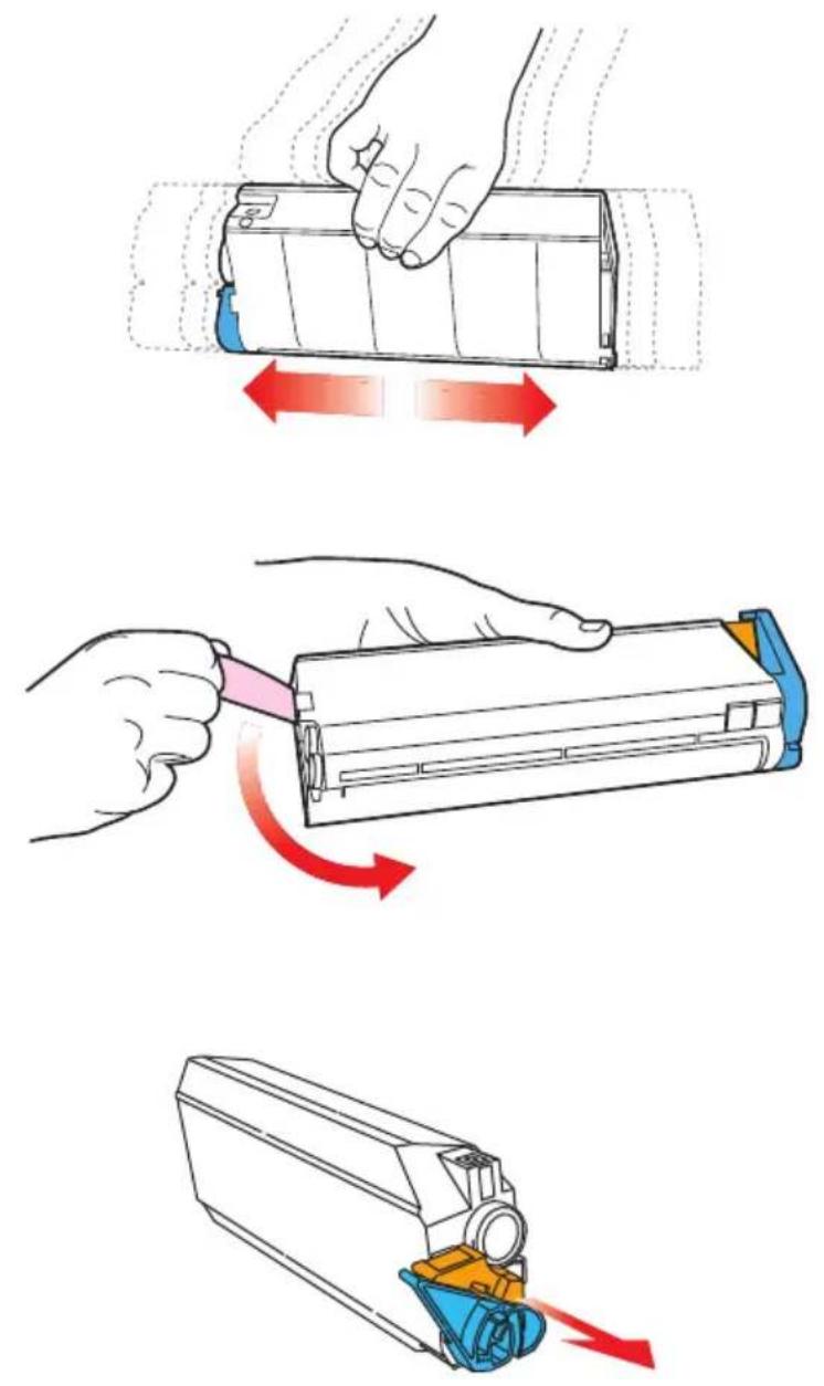 OKI C7350 - Entsorgen Sie die Tonerpatrone gemäß den geltenden Vorschriften. - 1