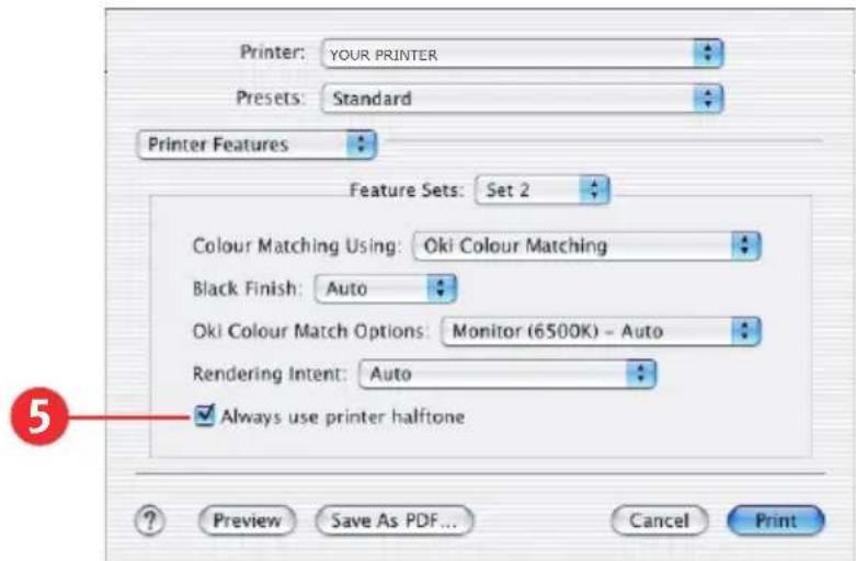 OKI C5300n - Always use Printer Halftone - 1