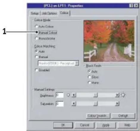 OKI C5300n - SETTING THE COLOUR MATCHING OPTIONS - 1