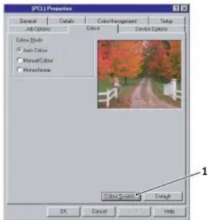 OKI C5300n - ACCESSING THE COLOUR MATCHING OPTIONS - 1