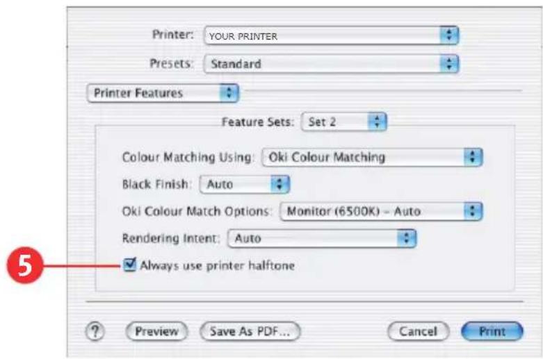 OKI C5300n - Always use Printer Halftone - 1