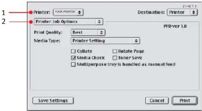 OKI C5300n - PRINTER JOB OPTION - 1