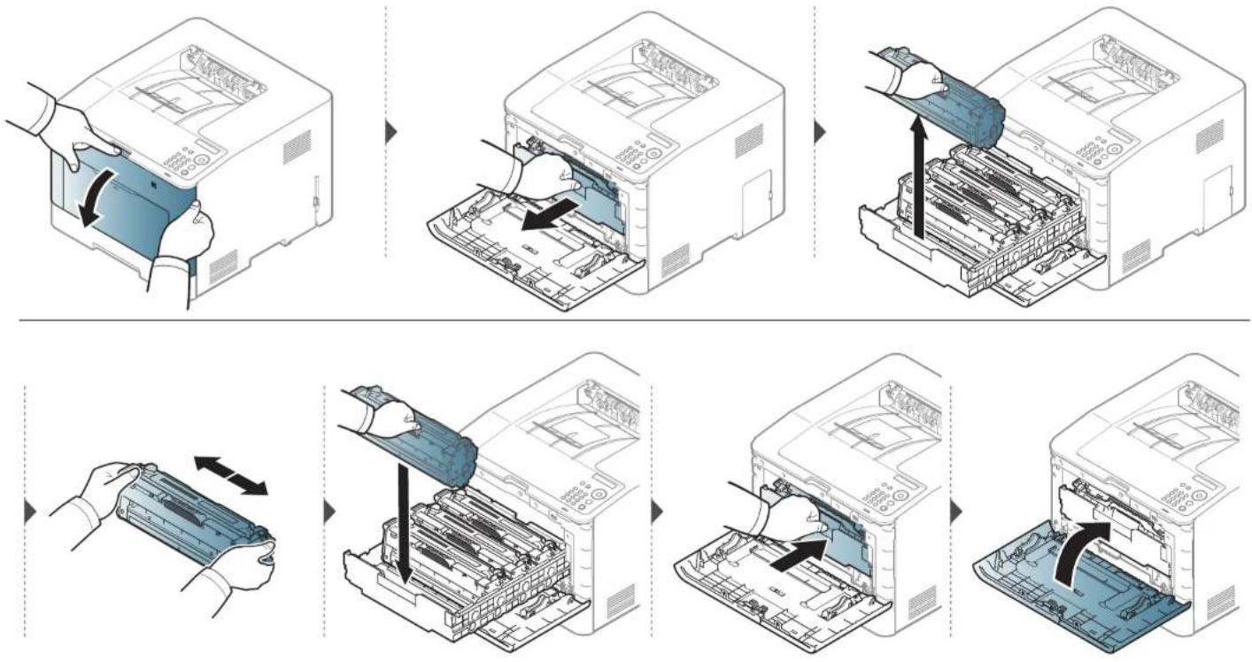 SAMSUNG Xpress C1810W - Verteilen des Toners - 1