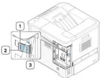 SAMSUNG ML-5510ND - Installieren einer WLAN-Karte - 2