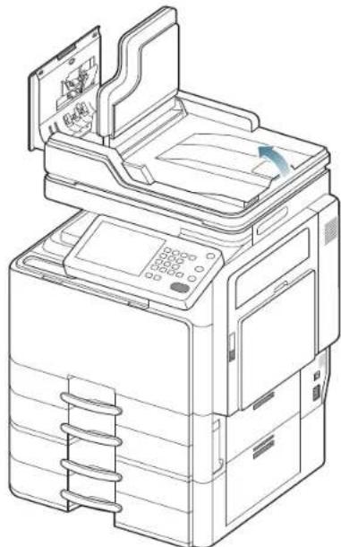 SAMSUNG MultiXpress 8240NA - Vorlagenpapierstau im Duplex-Ausgabebereich des Scanners - 8