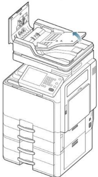 SAMSUNG MultiXpress 8240NA - Vorlagenpapierstau im Duplex-Ausgabebereich des Scanners - 3