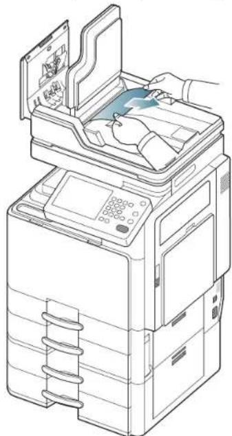 SAMSUNG MultiXpress 8240NA - Vorlagenpapierstau im Ausgabebereich des Scanners - 7