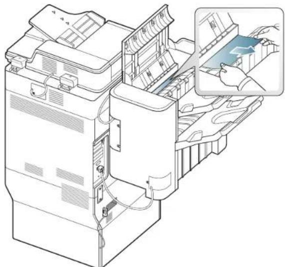 SAMSUNG MultiXpress 8240NA - Papierstau im Finisher während der Ausgabe an das Hauptfach - 2