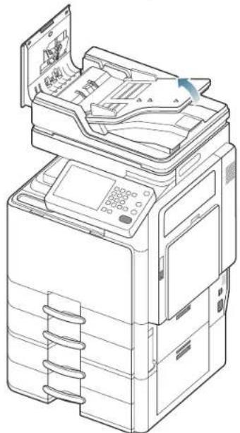 SAMSUNG MultiXpress 8240NA - Vorlagenpapierstau im Ausgabebereich des Scanners - 3