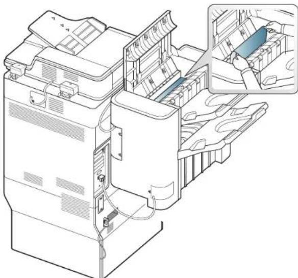 SAMSUNG MultiXpress 8240NA - Papierstau im Ausgabebereich des Finishers während der Ausgabe an das Hauptfach - 2