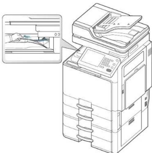 SAMSUNG MultiXpress 8240NA - Papierstau im Ausgabebereich (Papierstau Ausgabe mit bedruckter Seite nach unten) - 1