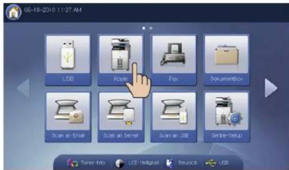 06-18-2010 11:27 AM USB Kole Fax SokumentBox Scan an Email Scan an Server Scan an USB Sottler-Setup Timer Pro LCE-Hallgkost Deutsch USB