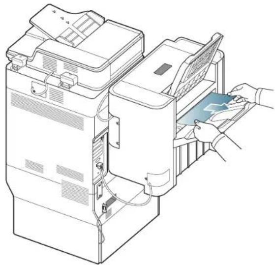 SAMSUNG MultiXpress 8240NA - Papierstau im Ausgabebereich des Finishers während der Ausgabe an das Hauptfach - 4