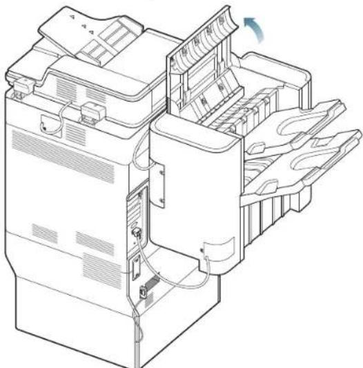 SAMSUNG MultiXpress 8240NA - Papierstau im Ausgabebereich des Finishers während der Ausgabe an das obere Fach - 1