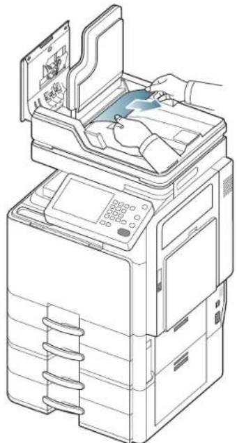 SAMSUNG MultiXpress 8240NA - Vorlagenpapierstau im Ausgabebereich des Scanners - 4