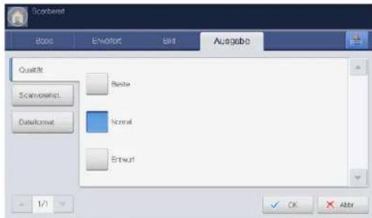 Scoreset Book Environment Bild Ausgabe Qualifikat Scanvormet DataFormat Balance Normal Error 1/1 OK Abbr