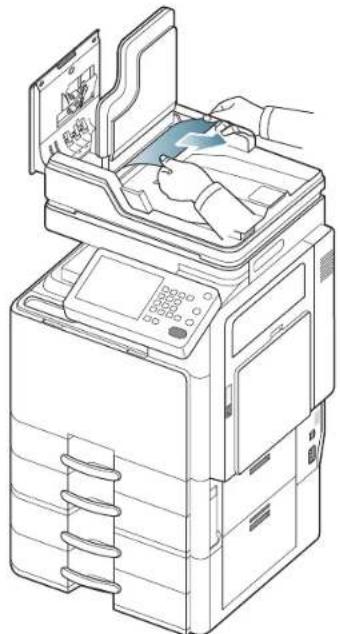 SAMSUNG MultiXpress 8240NA - Vorlagenpapierstau im Duplex-Ausgabebereich des Scanners - 4