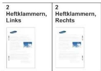 2 Heftklammern, Links 2 Heftklammern, Rechts