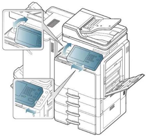 SAMSUNG MultiXpress 8240NA - Anpassen des Betrachtungswinkels des Bedienfelds - 1