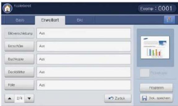 Koolerbott Exemp : 0001 Basis Erweitert Bio Bilversicherung Aus Beschübe Aus Buchkopie Aus Deckblätter Aus Folle Aus 2/4 Zurück Programm Dok. speichern