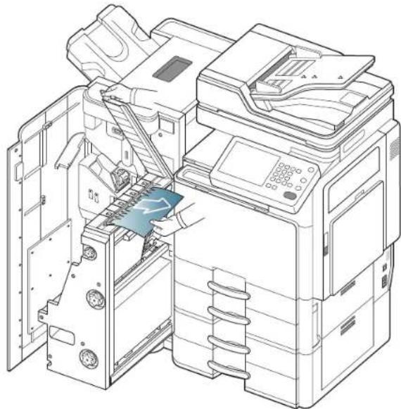 SAMSUNG MultiXpress 8240NA - Papierstau im Broschüren-Finisher (nur der 3.250-Blatt-Broschüren-Finisher) - 5