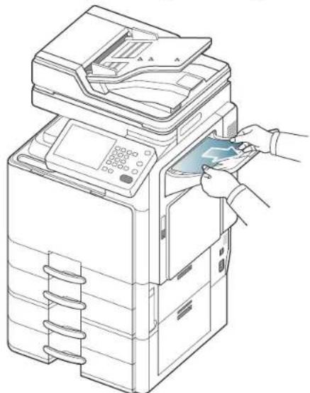 SAMSUNG MultiXpress 8240NA - Papierstau im Ausgabebereich (Papierstau Ausgabe mit bedruckter Seite nach oben) - 2
